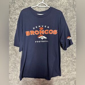 Denver Broncos Shirt Mens 2XL Blue Football Casusl No Size Tag 3XL
